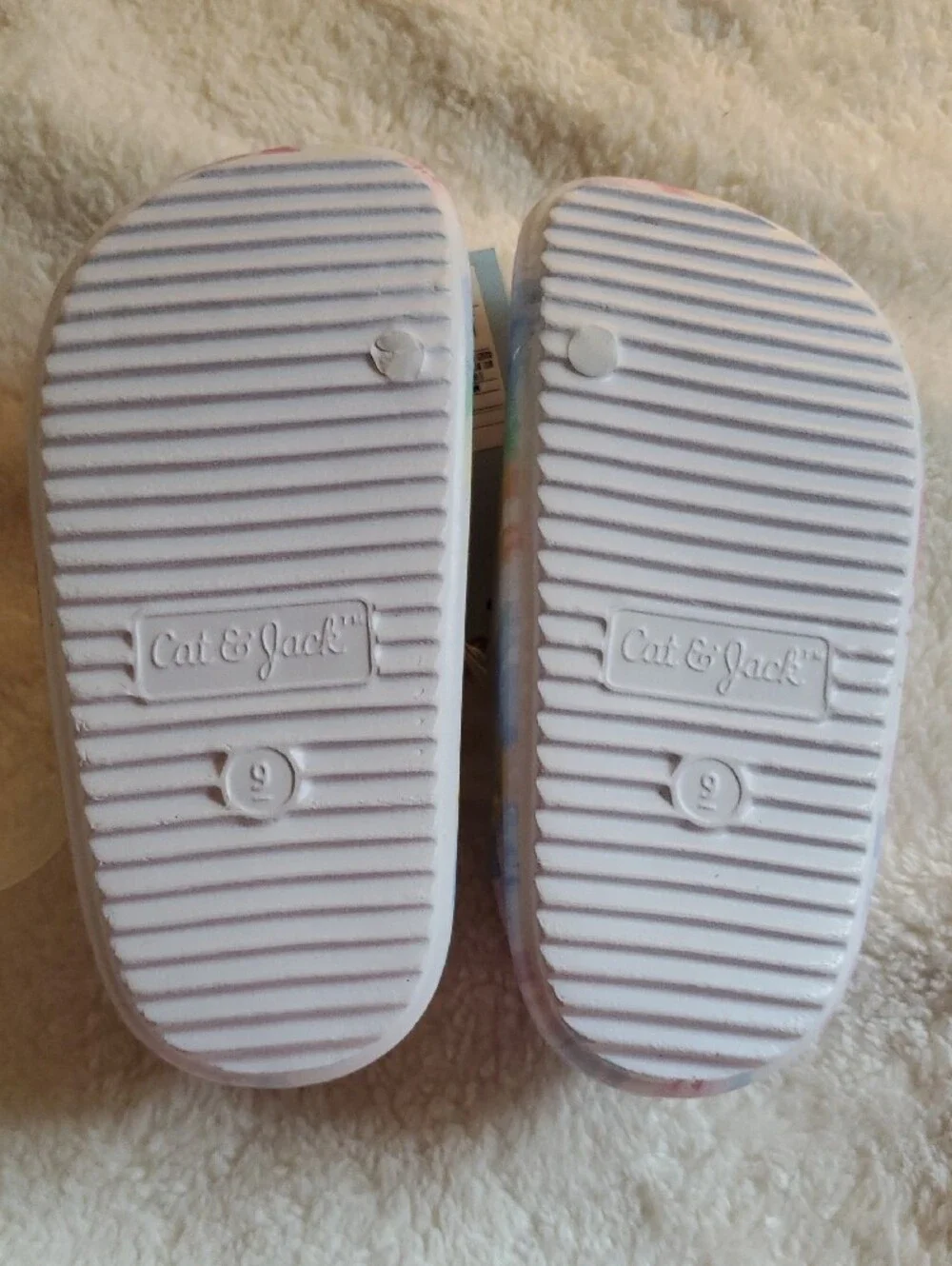 Cat & Jack Toddler Girls Tie-Dye Slides Sandals Size 9 NWT Hook & Loop